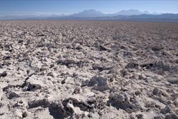 Rough surface of Atacama salt field.