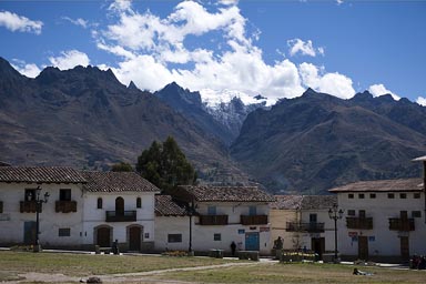  From Chacas 3,400m, view on Cordillera Blancas mountains, Peru.