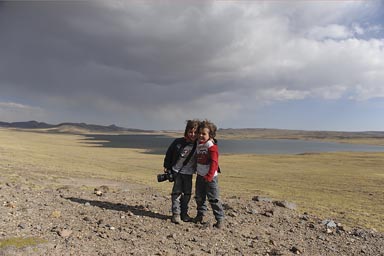 A lake on Peruvian altiplano.